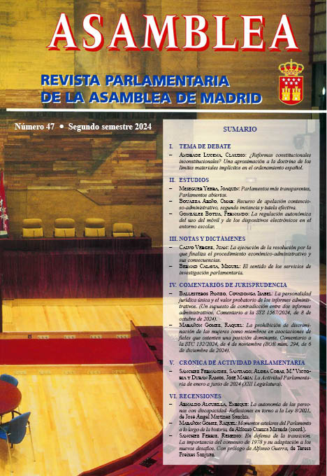 Portada Revista Asamblea núm. 47